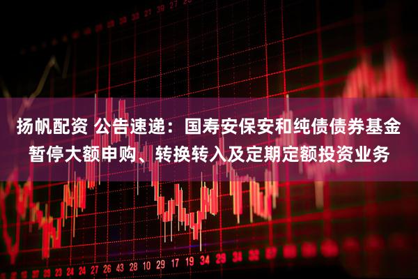 扬帆配资 公告速递：国寿安保安和纯债债券基金暂停大额申购、转换转入及定期定额投资业务